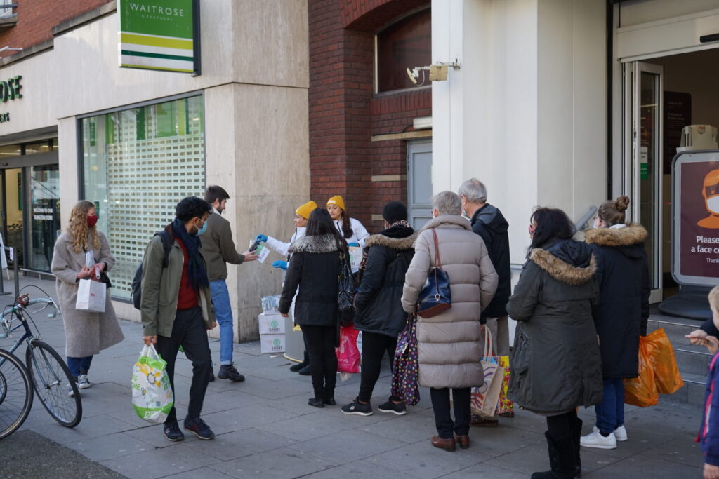 Cost effective Sampling outside supermarkets 